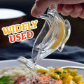 Miniatyrbillede 3 af 3: 5 stk. Citronspresser Klip Akryl Manuel Citron Skive Presser Praktisk Transparent Frugtpresser Til Hjemmet
