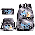 Pikkukuva 2 / 2: Bluey kolmiosainen koululaukku Starry Black 2