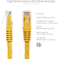 Miniatyrbilde 2 av 5: 5ft Cat6 Ethernet-kabel - Gul Cat 6 Gigabit Ethernet-tråd - 650mhz 100w Poe Rj45 Utp Formet nettverk/patchkabel med belastningsavlastning/f