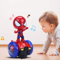Miniatyrbilde 5 av 5: Dansende Spider-man Robotleker, Spin Robot Interaktivt Lekebil Med Fargerike Blinkende Lys Og Musikk, Interaktive Pedagogiske Gaveleker For 3 4 5 6 7 Y