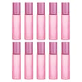 Holdbare glas roll-on flasker parfumeflasker til æterisk olie 10 stk. Matte pink