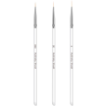 Miniatyrbillede 1 af 5: Krystal Nail Art Penslesæt 3 Størrelser Akryl Miniature Nail Art Pensler Tynde Liner Penne til DIY Nail Art Fint Detaljeret Kunstmaleri