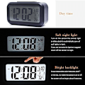 Miniatyrbild 4 av 5: Dekorativ Digital Klocka, Multifunktionell LCD Elektronisk Klocka med Stor Skärm Batteridriven, Bakgrundsbelysning Sensor Touch LED Väckarklocka med Tid Temperatur