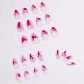 Miniatyrbillede 3 af 5: Rose Red Wear Nails Falske Negle Manicure Patch Negle Patch 24stk