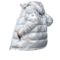 Miniatyrbillede 5 af 8: Mænds Vinterjakke Blank Stående Krave Vandafvisende Hættejakke Sort Sort Sort Sort S silver XL