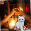Miniatyrbillede 4 af 5: Dekorativ Havekat Statue Kunst Harpiks Kat Statue Græs Ornament