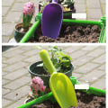 Miniatyrbilde 3 av 5: Hagespade i plast for sukkulenter, spade for grønnsaker, løs jordskuffe, hageredskaper