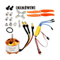 Miniatyrbillede 1 af 5: 2212 2200kv Motor+30a Esc+6035 Propeller+propeller Beskytter Elektrisk Motorkit Til Rc Flyvemaskine Motor