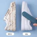 Miniatyrbilde 4 av 5: Skrubbebørste Husholdningsvask Skrubbebørste for Sko Klær Sneakers Bærbar Myk Plast Rengjøring Vask Børste med Komfortabel Grep (Blå)