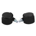 Miniatyrbillede 2 af 4: Plastik Svinghjul med 8mm Skruetap, 1.5 tommer Diameter Hjul, 4 stk. Sort