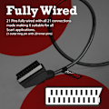 Miniatyrbillede 5 af 5: Afskærmet Scart-kabel, forgyldt han til han, Rgb 21-benet Scart-ledning til Av-lyd- og videokontakt til tv, Sky, Vcr, Dvd-afspiller