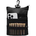 Golfbagtilbehør, verdisakerlommer, glidelåskroker med flere rom, unisex.