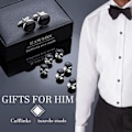 Miniatyrbillede 2 af 5: Manschetknapper og Tuxedo Skjorte Knapper til Mænd, Manschetknapper til Mænd med Tuxedo Skjorte Knapper, Manschetknapper og Nitter Gave zdq