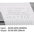 Miniatyrbillede 2 af 4: LED Driver 12-18W Konstant Strøm 300mA AC 85-265V Udgang 36-65V Stik Ekstern LED Loftlampe Transformer 2 stk