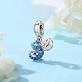 Pikkukuva 4 / 4: 925 Sterling Hopea Helmi Firefly Butterfly Chameleon Riippuva Helmi Sopii Pandora Rannekkeelle Kaulakorulle Naisille Banmo