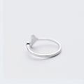 Miniatyrbilde 5 av 5: Enkel Hvalhale Enkel Ring 925 Sterling Sølv Solid Ring Justerbar Ring
