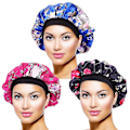 Pikkukuva 1 / 5: 3 kpl Satin Bonnet - Laaja Nauha Silk Unihattu Pehmeä Unihattu