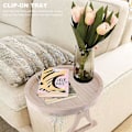 Miniatyrbillede 5 af 5: Sofa Arm Clip Bord, Sofa Armlæn Clip-on Bord Sofa Couch Arm Rest Izer, Rund