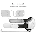 Miniatyrbillede 4 af 5: Oculus Meta/Quest 2 hovedrem med batteripakke, justerbar Elite-rem 5000mah hurtigopladning forlænger 3 timer i VR-spilletid, Quest 2 hoved Elite-rem Ac