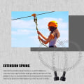 Miniatyrbilde 2 av 5: Zipline Fjærbrems 165cm Rustfritt Stål Zip Line Fjærbrems Heavy Duty Zipline Brems Hastighetsreduserer Fjærbrems