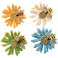 Miniatyrbild 1 av 5: Bi Blomster Servettringar, Servettringar 4-delad Set, Servettduk, Servett Le För Ons