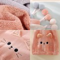 Miniatyrbild 5 av 5: Roliga söta hårtorkningshanddukar, 3-pack mikrofiberhårhandduk wrap 3-pack mikrofiberhårhandduk wrap snabb torkande hårturbaner för kvinnor flickor barn lockigt