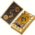 Pikkukuva 2 / 3: Vedenpitävät muoviset tarot-kortit, kultafolio tarot-kortit, täysi englanninkielinen versio, taikuri tarot-korttipeli, englanninkieliset säännöt lähetetään