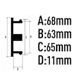 Miniatyrbillede 3 af 4: 4 stk./sæt 68mm Vossen Bilhjul Centernavkapsler Hjul Centerkap Rat Auto Styling Fælg Navkapsel|hjul Centerkapsler|-yuwe
