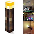 Miniatyrbillede 1 af 3: Minecraft Spil Fakkel Lampe Led Natlampe Genopladelig Hjem Soveværelse Dekoration Gave