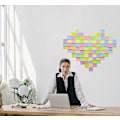 Miniatyrbild 3 av 5: (12-pack) Post-it-lappar 7,6x 7,6 cm, pastellfärgade superklibbiga klisterlappar, 100 ark/block
