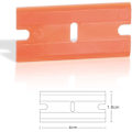 Miniatyrbillede 4 af 4: 3 stk. Plastik Skraber med Kontureret Greb, 100 stk. Genopfyldningsbare Dobbeltkantede Plastik Razor Blades Ideelle til Bil