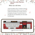 Miniatyrbillede 4 af 5: 108 PBT Keycaps DIY Retro Keycaps Spilkonsol Ducky Mekanisk Gaming Tastatur Sort Hvid