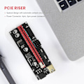 Miniatyrbillede 2 af 5: 6 stk. Ver009 Usb 3.0 Pci-e Riser Ver 009s 1x Til 16x Extender Riser Adapter Sata 15pin Til 6 Pin
