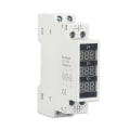 Miniatyrbilde 1 av 5: Skinneskinnemontert trefaset spenningsmåler AC 80-500v Mini modulær voltmetermålerindikator LED Digi
