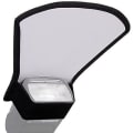 Miniatyrbild 1 av 3: Blixtdiffusor Reflektor, 2-sidig Vit/Silver Böjbar Bounce Blixtreflektor Kit Med Elastisk Rem För Speedlight Blixtar (vit/sil