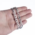 Miniatyrbild 4 av 5: 8mm Herrar Halsband Silver Chain Cuban - Rostfritt Stål Smycken - Halskedjor För Män Kvinnor Pojkar Barn