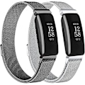 Miniatyrbillede 1 af 3: 2-pak remme kompatibel med Fitbit Inspire 2/ Inspire Hr/inspire, rustfrit stål metal mesh loop armbåndsurrem udskiftning til Fitbit Inspire F