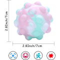 Miniatyrbillede 2 af 5: Xqday Push Bubble Pop It Stressbold, legetøj Squeezebold, silikone 3d Fidgetbold Pop It
