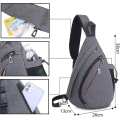 Miniatyrbillede 4 af 4: Sling Rygsæk Mænd Kvinder Brysttaske Sling Bag Sport Skuldertaske Cross Bag Til Udendørs