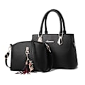 Pikkukuva 2 / 5: Naisten suunnittelijan olkalaukut, rennot kassi- ja crossbody-laukut, muodikkaat ja ylelliset, 2 kappaletta setissä black