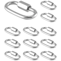 Miniatyrbilde 1 av 5: 12 stk Hurtigkobling 4mm Rustfritt Stål Kjedetilkobling, Heavy Duty D-Formet Låsende Utseende for Karabiner