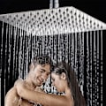 Miniatyrbilde 1 av 5: Overhead Dusj Regn Dusj, Innbygd Dusjhode Rustfritt Stål Dusjhode Regn Dusj Dusj He