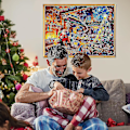 Miniatyrbillede 5 af 5: Julekalender med puslespil 2023, 1008 brikker puslespil 24 dage julekalender nedtælling, julegaveidé til børn og voksne
