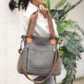 Miniatyrbilde 3 av 5: Stor kapasitet flerbruks lerret tote bag, holdbar og lett, ideell for daglig reise og stilig crossbody-bruk grey