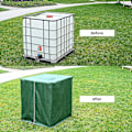 Miniatyrbild 5 av 5: IBC-Tanktäckning 1000l, 2-pack 420D Vattentanklock, UV-skydd Dammskydd Trädgårdsmöbelöverdrag, Skyddande IBC-Tanktäckning med Spänne