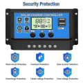 Miniatyrbilde 4 av 4: Solcellelader 10a/20a/30a Solcellepanel Batteri Intelligent Regulator