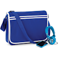 Miniatyrbild 2 av 2: Bagbase Retro Justerbar Messenger Bag (12 Liter) One Size Bla Black/White One Size Bright Royal/White
