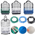 Miniatyrbillede 1 af 5: Receptor Seed Guard Nylon Mesh Fugle Papegøje Dækning Blød Nem Rengøring Nylon Luftig Stof Mesh Fuglebur Dækning Seed Catcher Guard