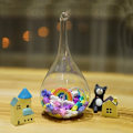 Miniatyrbild 4 av 4: Transparent hängande planter glas terrarium vas blomkruka för hemmakontor trädgårdsdekoration (Teardrop)