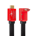 Miniatyrbillede 1 af 5: Fladt Hdmi-kabel [4m ledning] lige/vinklede tv-stik Ultra High-speed 18gbps V2.0 understøtter 4k Hdr 60fps, Uhd 2160p/1080p, Sky